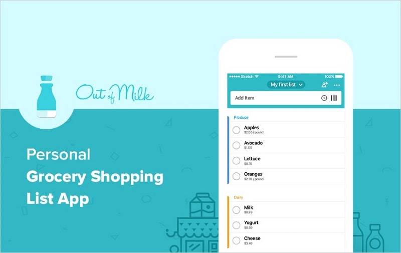 Grocery List App - Out of Milk Скриншот 0