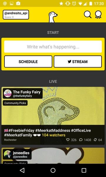 Meerkat Unofficial Tangkapan skrin 2