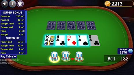 Crazy Four Poker Captura de pantalla 2