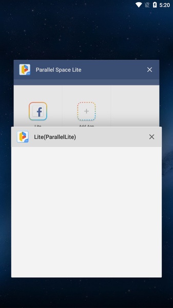 Parallel Space Lite－Dual App Captura de pantalla 1