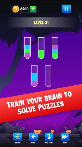 Water Sort Color Puzzle Game Tangkapan skrin 1