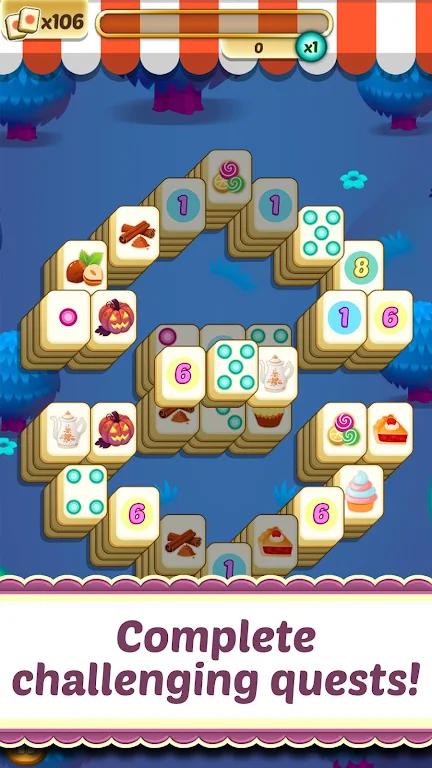 Mahjong Solitaire Cupcake Bake स्क्रीनशॉट 1