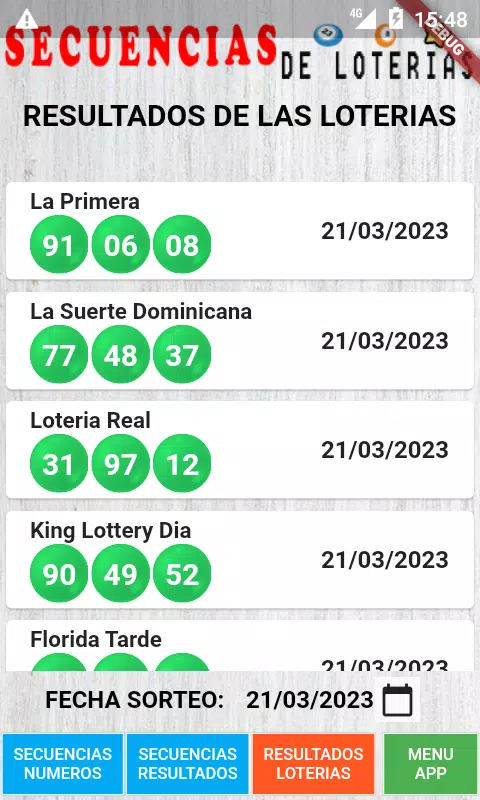 Secuencias de Loterias應用截圖第1張