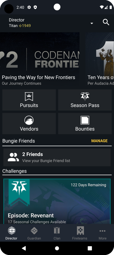 Destiny 2 Companion Captura de tela 1