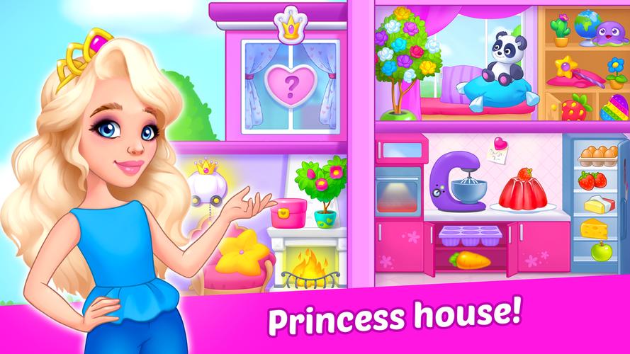 Princess girl paper House game স্ক্রিনশট 0