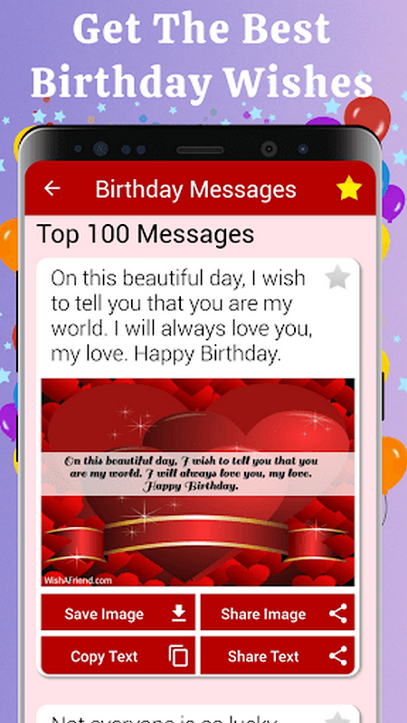 Birthday Cards & Messages Wish ภาพหน้าจอ 1