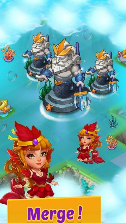 Merge Mermaids-magic puzzles Captura de pantalla 0