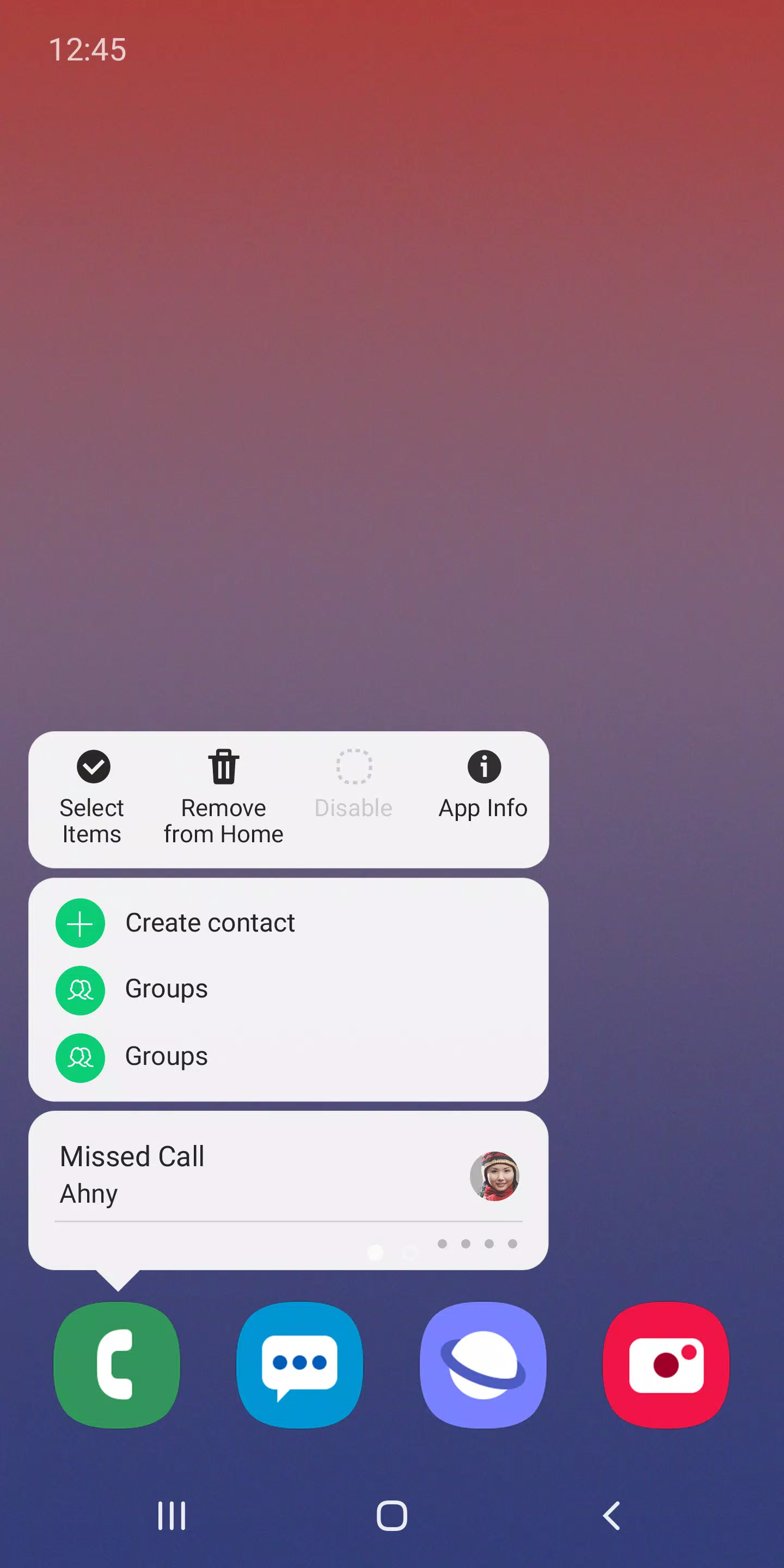 Écran d'accueil Samsung One UI Capture d'écran 2