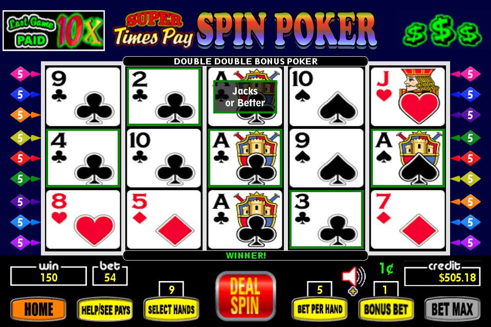 Schermata Super Times Pay Spin Poker - FREE 0