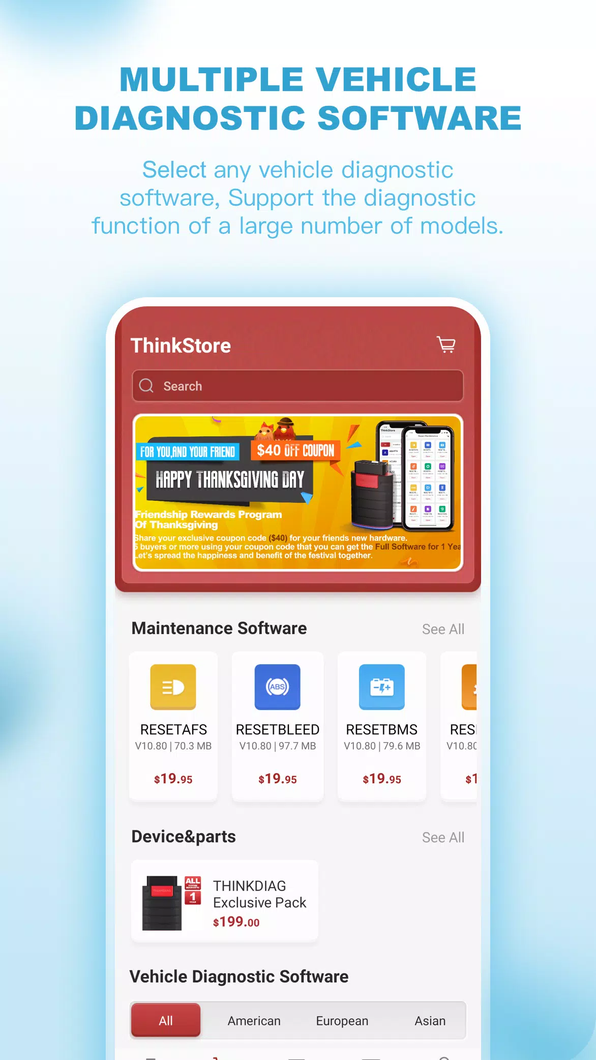 ThinkDiag mini ဖန်သားပြင်ဓာတ်ပုံ 1