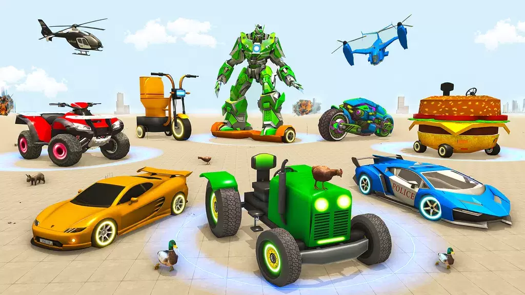 Police Tiger Robot Car Game 3d Schermafbeelding 3