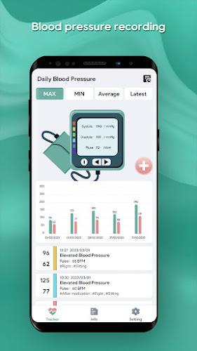 Daily Blood Pressure - Log ภาพหน้าจอ 0