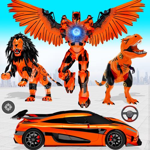 Flying Pigeon Robot Car Game 스크린샷 0