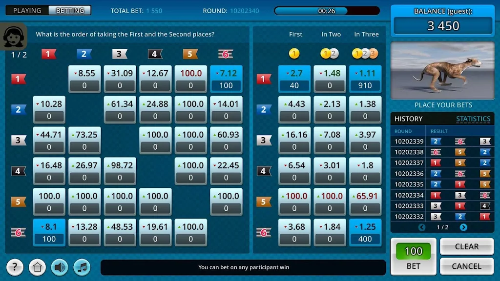 Dogs3D Races Betting ภาพหน้าจอ 0
