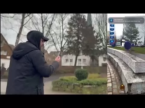 Holo Hunt AR game collecting virtual eggs gameplay screenshot
