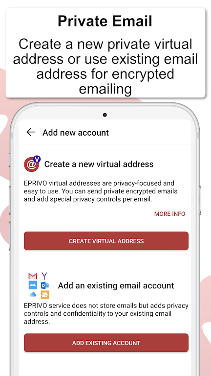 Schermata EPRIVO Private Email w& Voice 2