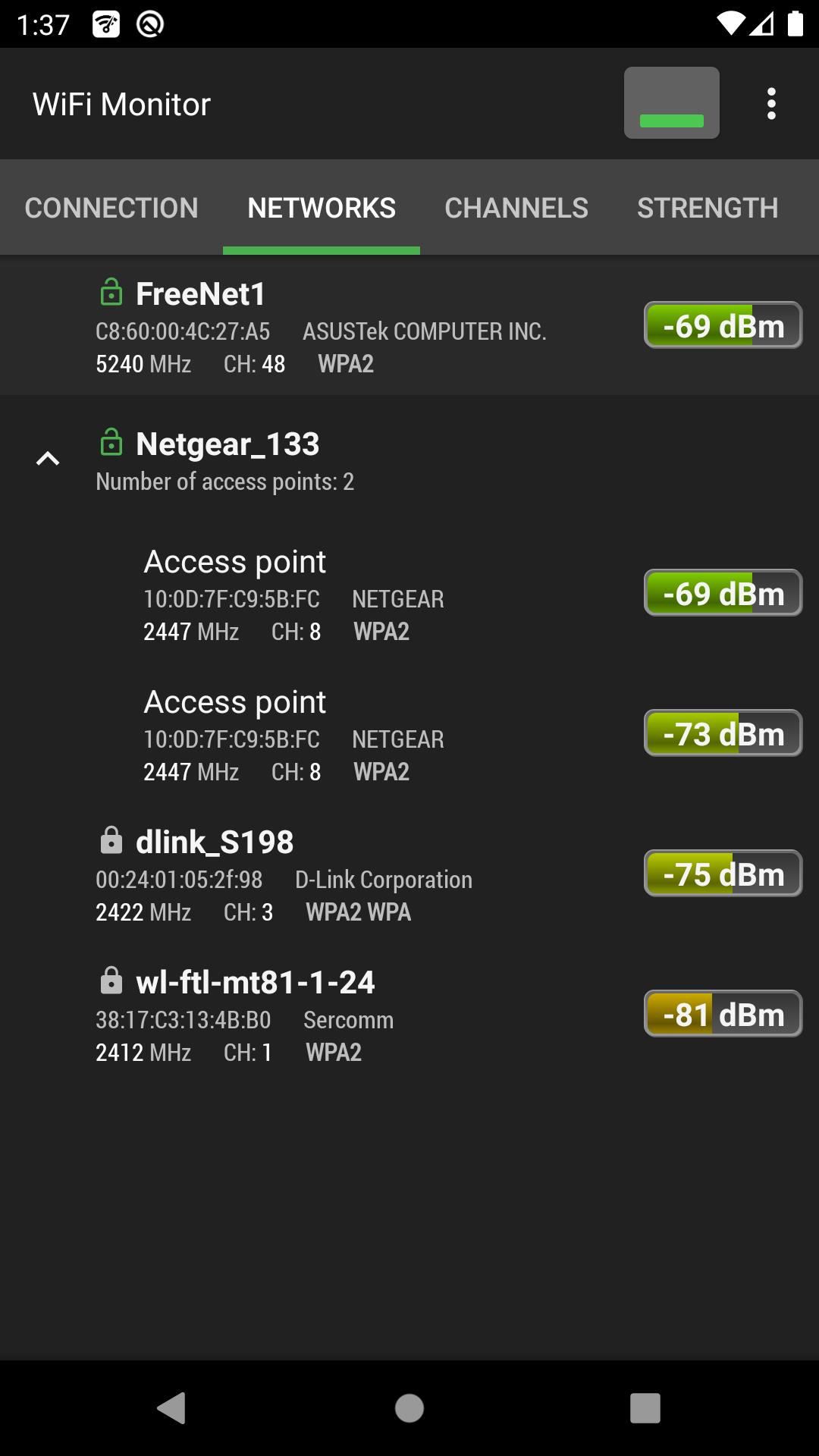 WiFi Monitor: analizador neto Captura de pantalla 2