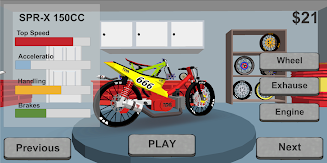 Indonesia Drag Bike Racing 3D Captura de pantalla 0