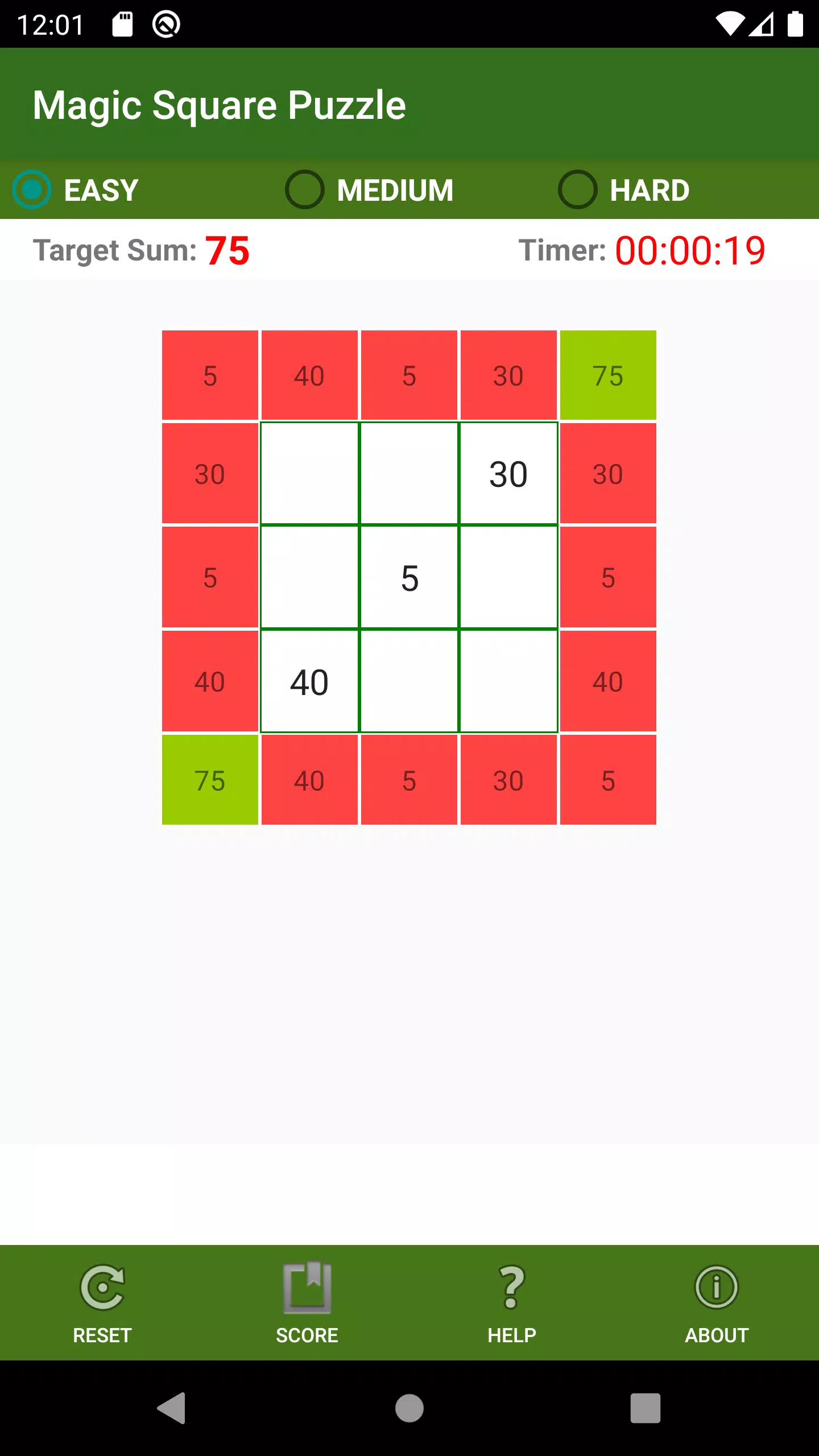 Magic Square Puzzle Tangkapan skrin 1