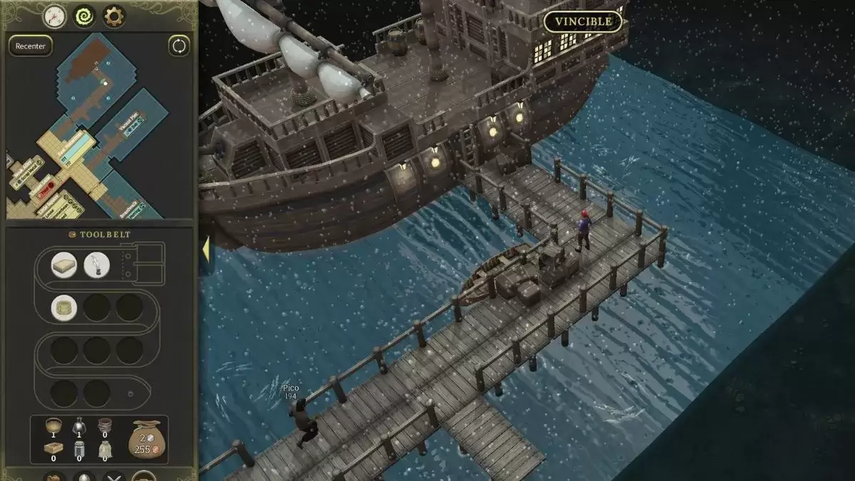 Where to find Captain Shirker's Ship, The Vincible, in Brither Shores