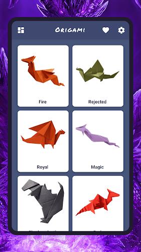 Origami dragons ဖန်သားပြင်ဓာတ်ပုံ 0