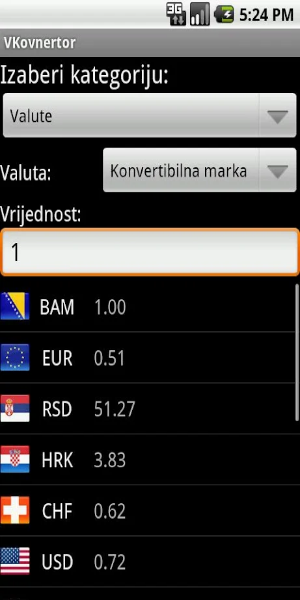 VKonvertor - konvertor valuta Ảnh chụp màn hình 1