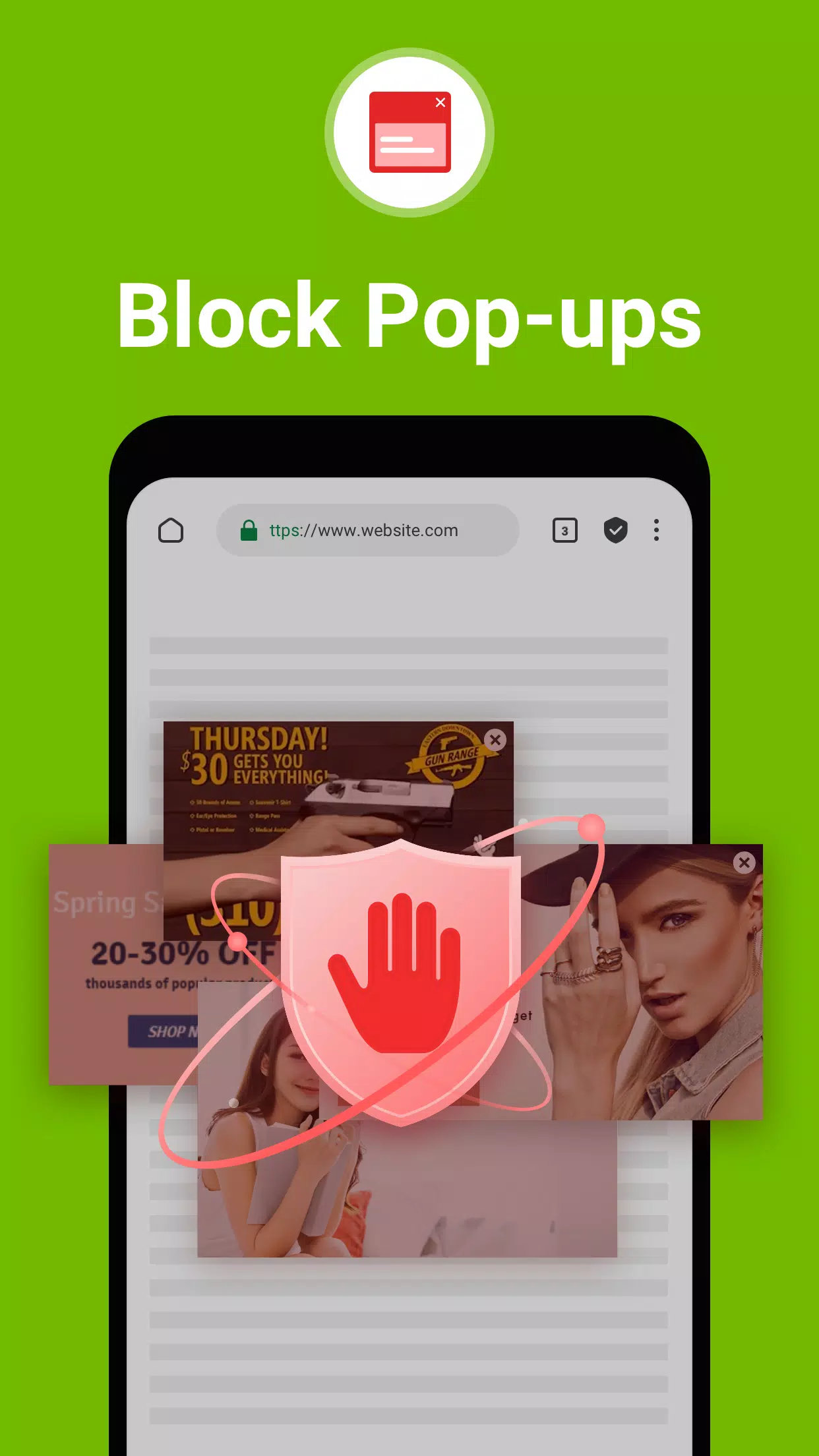 FAB Adblocker Browser:Adblock স্ক্রিনশট 1