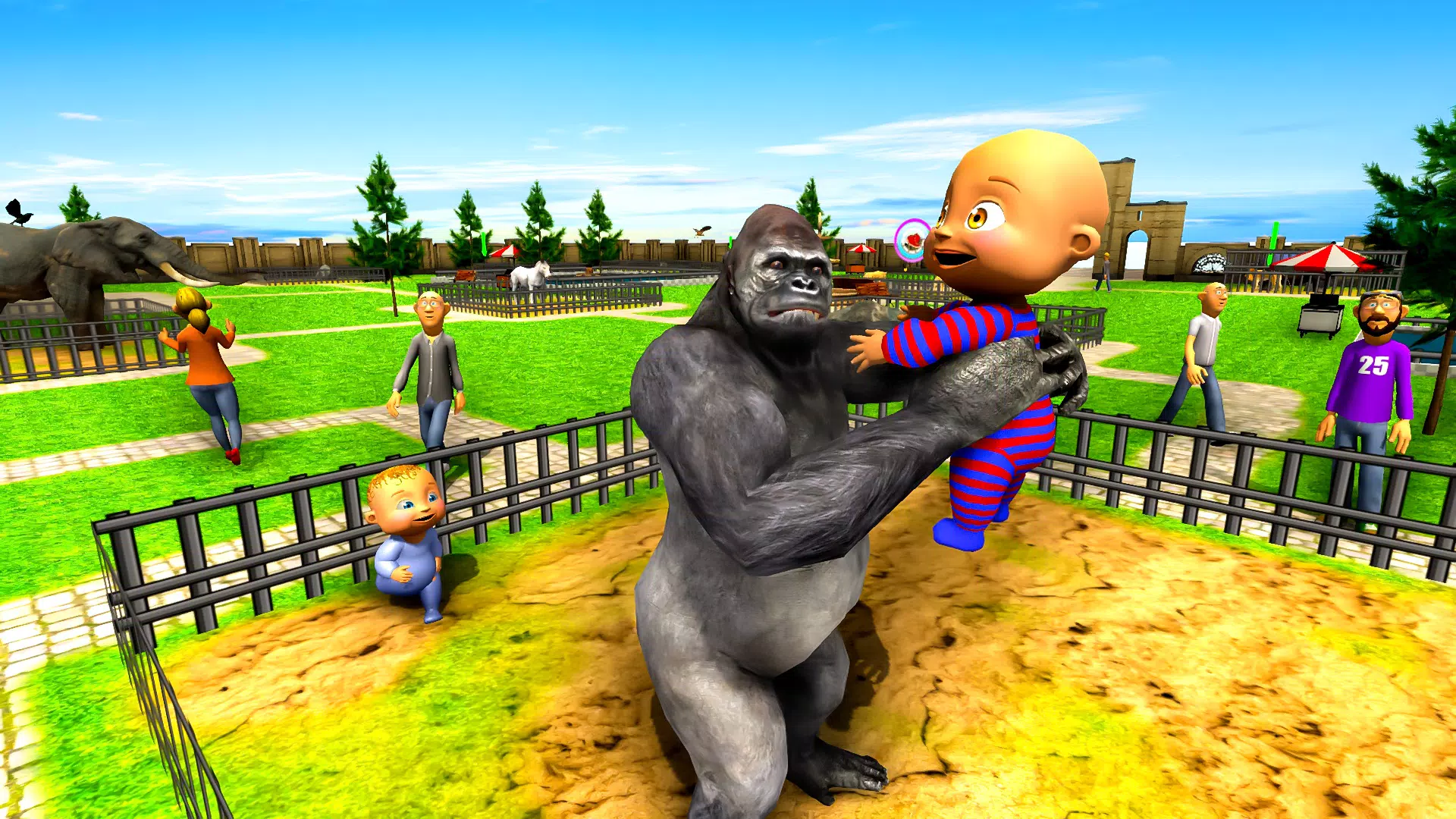 Naughty Baby 3D: Daddy Zoo Fun ဖန်သားပြင်ဓာတ်ပုံ 3