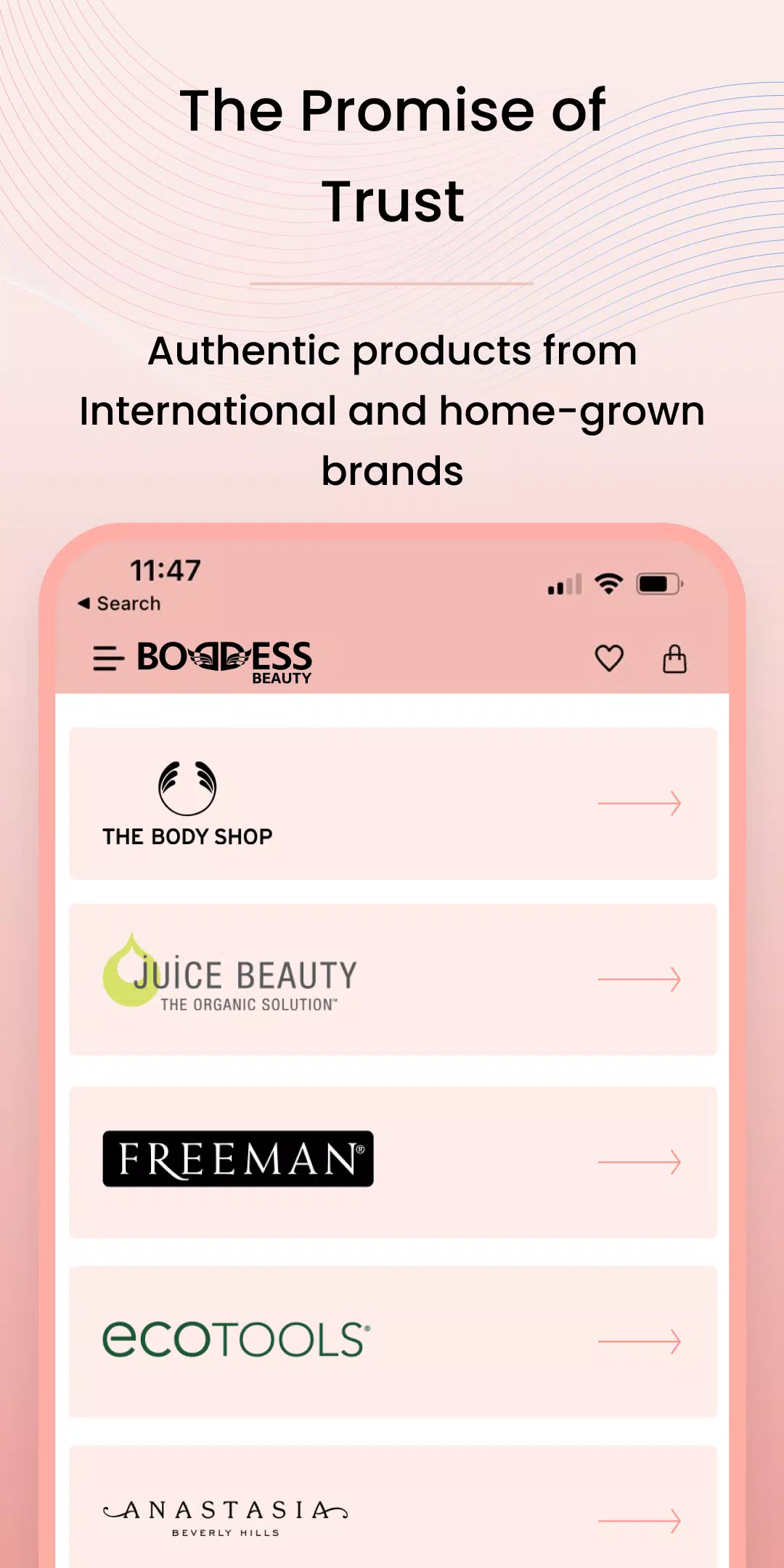 Boddess: Beauty Shopping App Capture d'écran 2