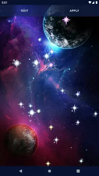 Galaxy Universe Live Wallpaper Captura de pantalla 3