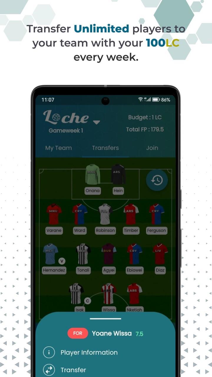 Loche Fantasy Football স্ক্রিনশট 1