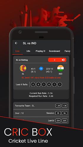 Schermata CricBox Fast Cricket Live Line 1