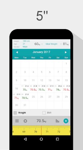 Weight Calendar Schermafbeelding 0