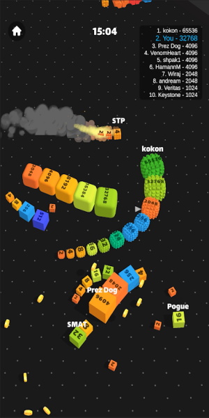 Snake Cube Arena: Merge 2048 스크린샷 2