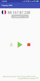 France VPN -Plugin for OpenVPN Captura de pantalla 1