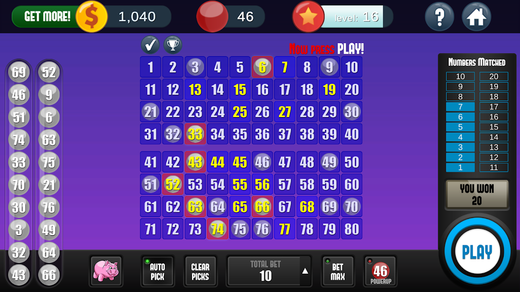 Schermata Keno Free Keno Game 3