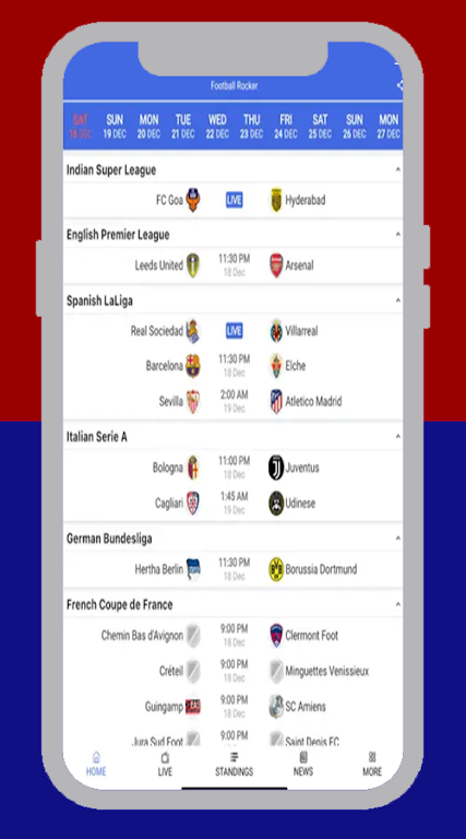 FootyBite app 스크린샷 2