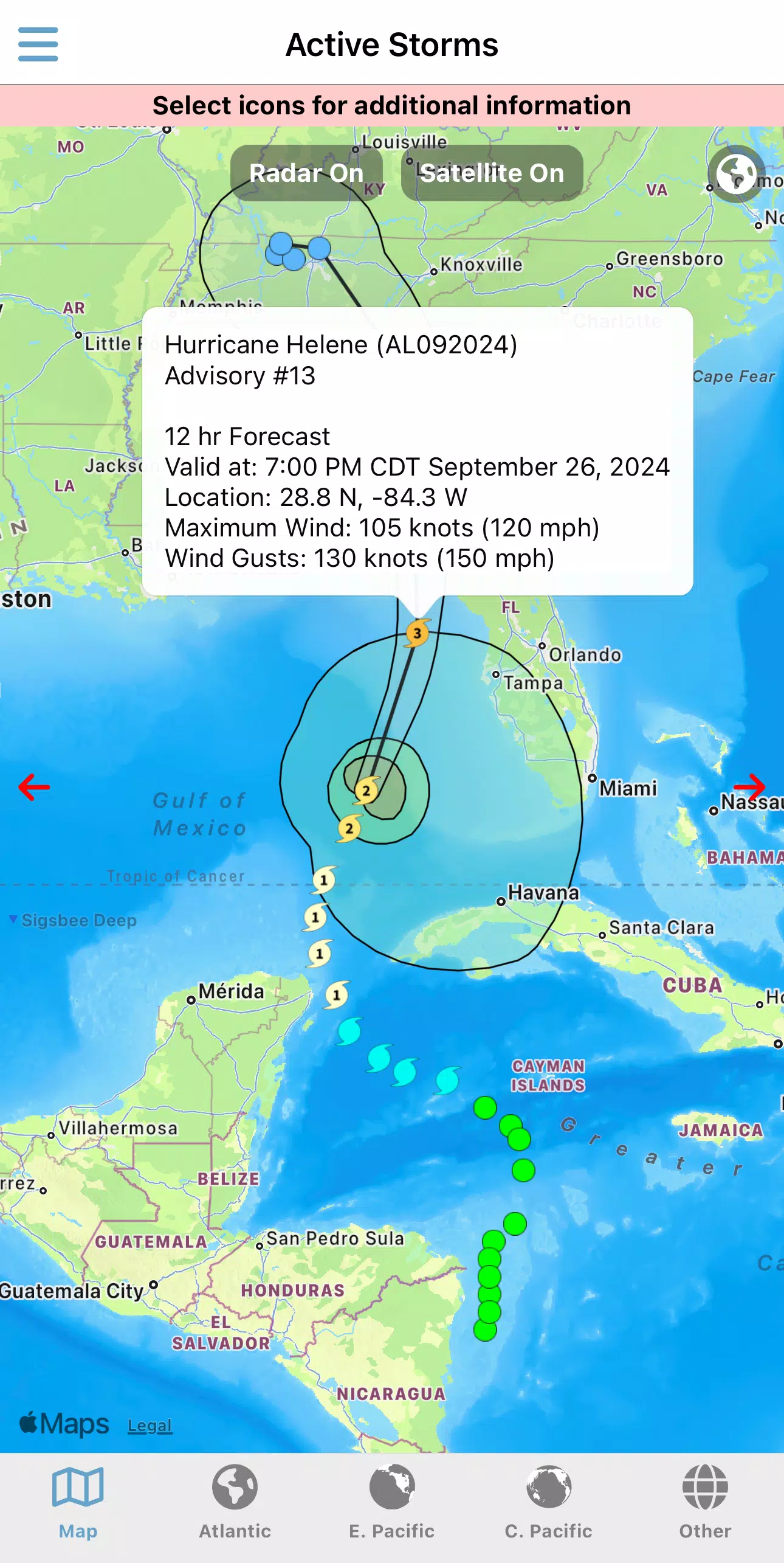 Tropical Hurricane Tracker Screenshot 1