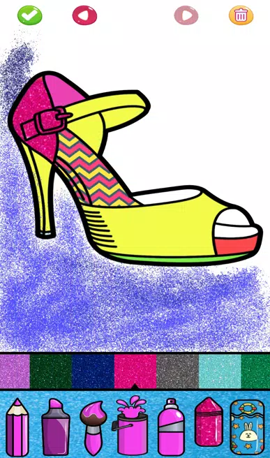 Beauty Glitter coloring game Schermafbeelding 3