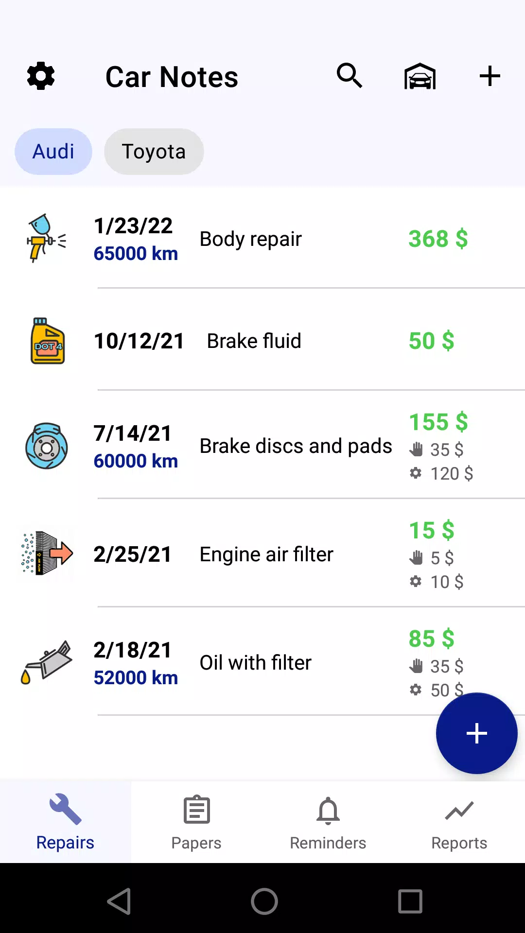 Car service tracker 스크린샷 0