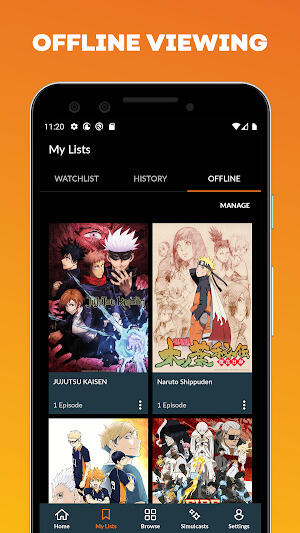 Crunchyroll ဖန်သားပြင်ဓာတ်ပုံ 1