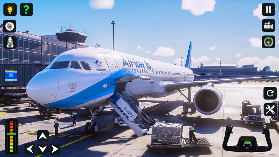 Airplane Simulator 3D Offline Schermafbeelding 3