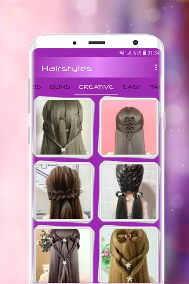 Hairstyles Step by Step Videos Schermafbeelding 1