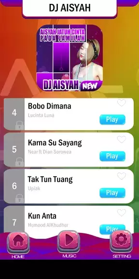 Piano Tiles DJ Aisyah Jamilah Zrzut ekranu 1