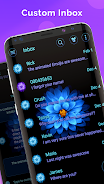 Blue Blossoms SMS Theme Tangkapan skrin 0