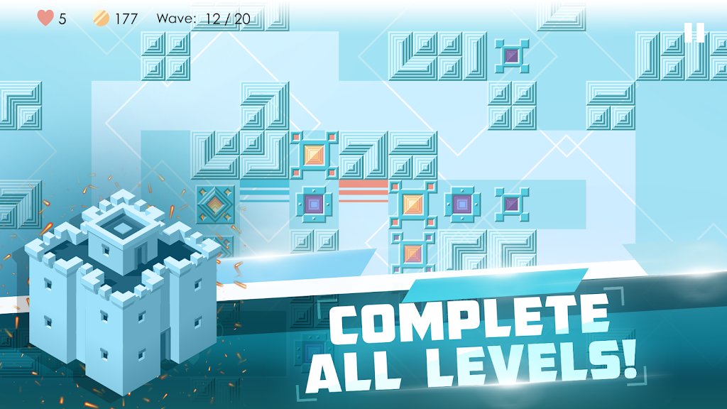 Mini TD 2: Relax Tower Defense ภาพหน้าจอ 0