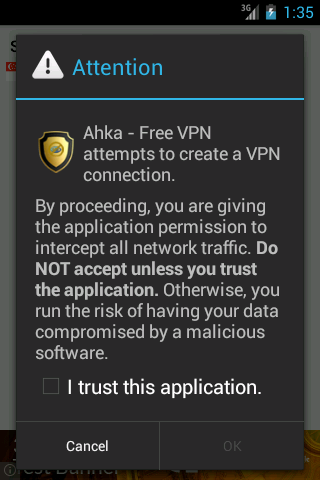 Schermata Ahka - Free VPN 2