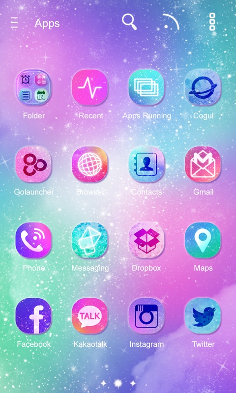 Milky Way GO Launcher Theme Скриншот 1