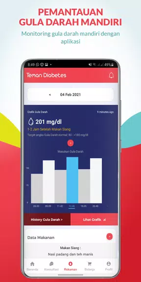 Schermata Teman Diabetes 3