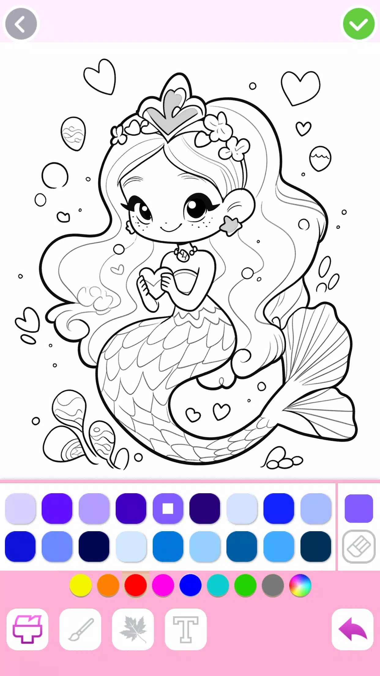 Schermata Mermaid Coloring:Mermaid games 0